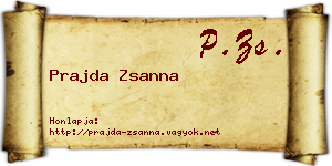 Prajda Zsanna névjegykártya